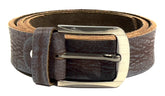 HAARLEM Men KUZE 16440 Waxed Leather Belt Brown